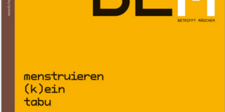 Cover of the magazine Betrifft Mädchen, issue 'Menstruating (k)ein Tabu' (menstruating (k)ein Tabu)
