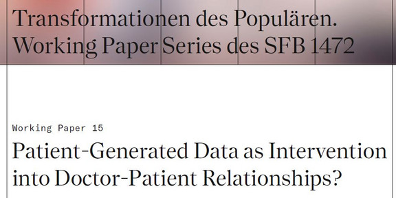 Foto: Arbeitspapier 15: Patient-Generated Data as Intervention into Doctor-Patient Relationships?