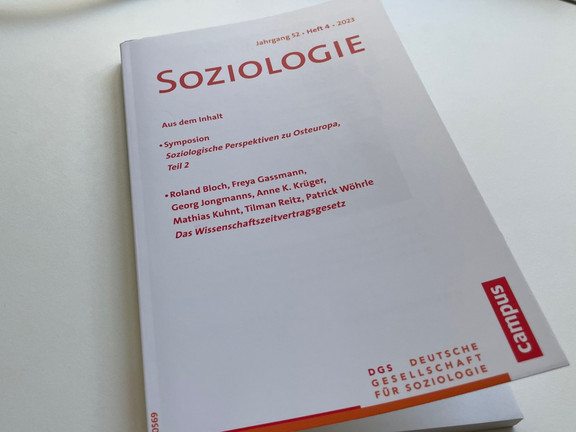Cover of the journal 'Soziologie', in which the conference report was published