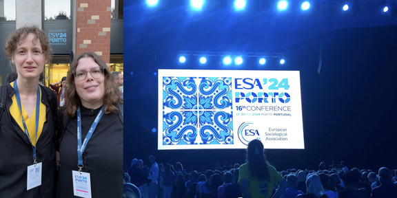 Ronja Trischler und Ann Kristin Augst auf der ESA Konferenz in Porto